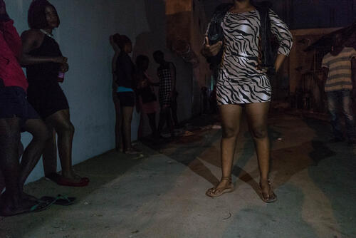 The corridor. Night clinic in Beira The corridor. Night clinic in Beira