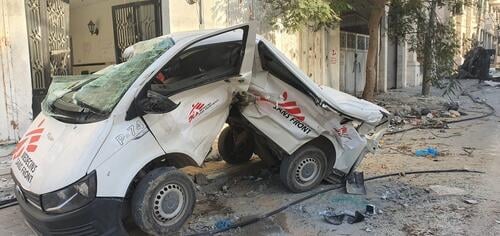 MSF convoy attacked in Gaza MSF convoy attacked in Gaza