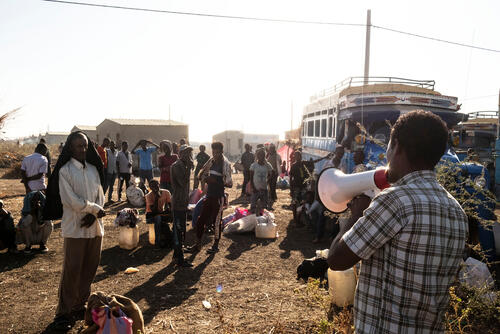 Al Hashaba transit camp for refugees from Ehtiopian Tigray Region