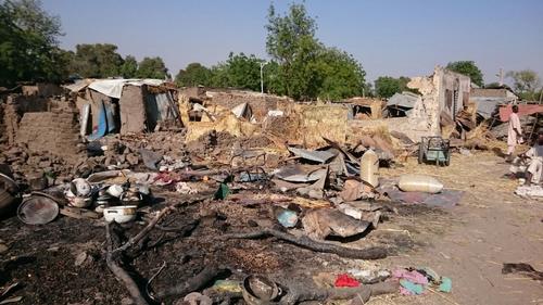 Aerial bombing of a displaced camp in Rann Aerial bombing of a displaced camp in Rann