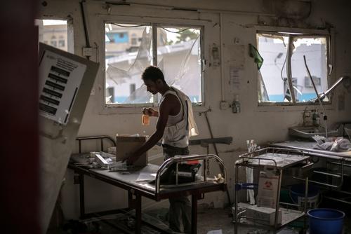 Abs hospital airstrike aftermath, Hajjah, Yemen Abs hospital airstrike aftermath, Hajjah, Yemen