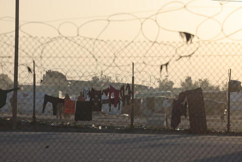 An informal camp for displaced Palestinians in Rafah city, in the south of the Gaza Strip near the Egyptian border. An informal camp for displaced Palestinians in Rafah city, in the south of the Gaza Strip near the Egyptian border.