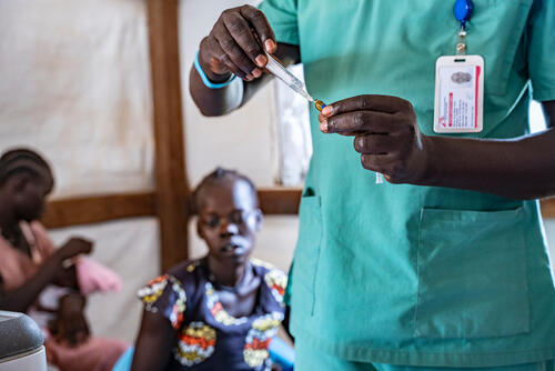 medical staff is preparing the malaria vaccine medical staff is preparing the malaria vaccine