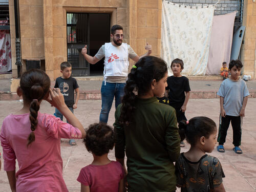 MSF activities in Azarieh shelter MSF activities in Azarieh shelter